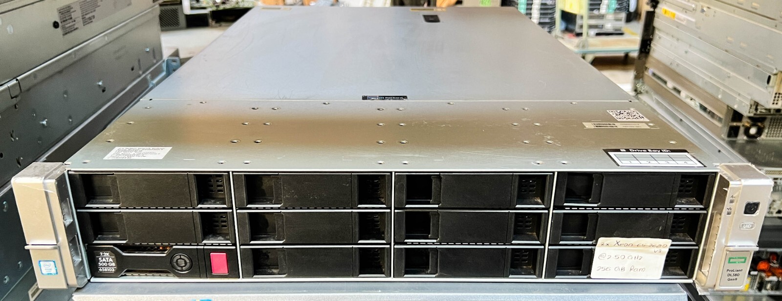 HP ProLiant DL380 G9 Gen9 2x Xeon E5-2680 v3 @2.50GHz 32GB HSTNS-BN80 2xPSU