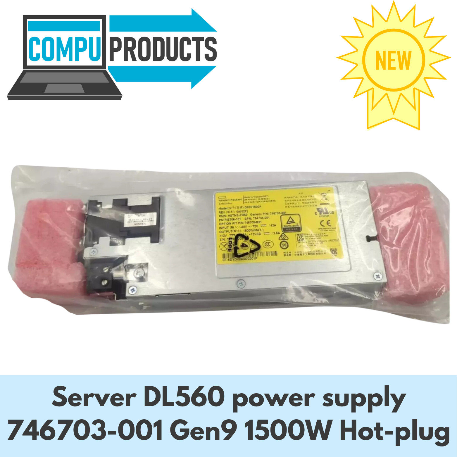 NEW HPE Server DL560 power supply 746703-001 Gen9 1500W Hot-plug 794734-001