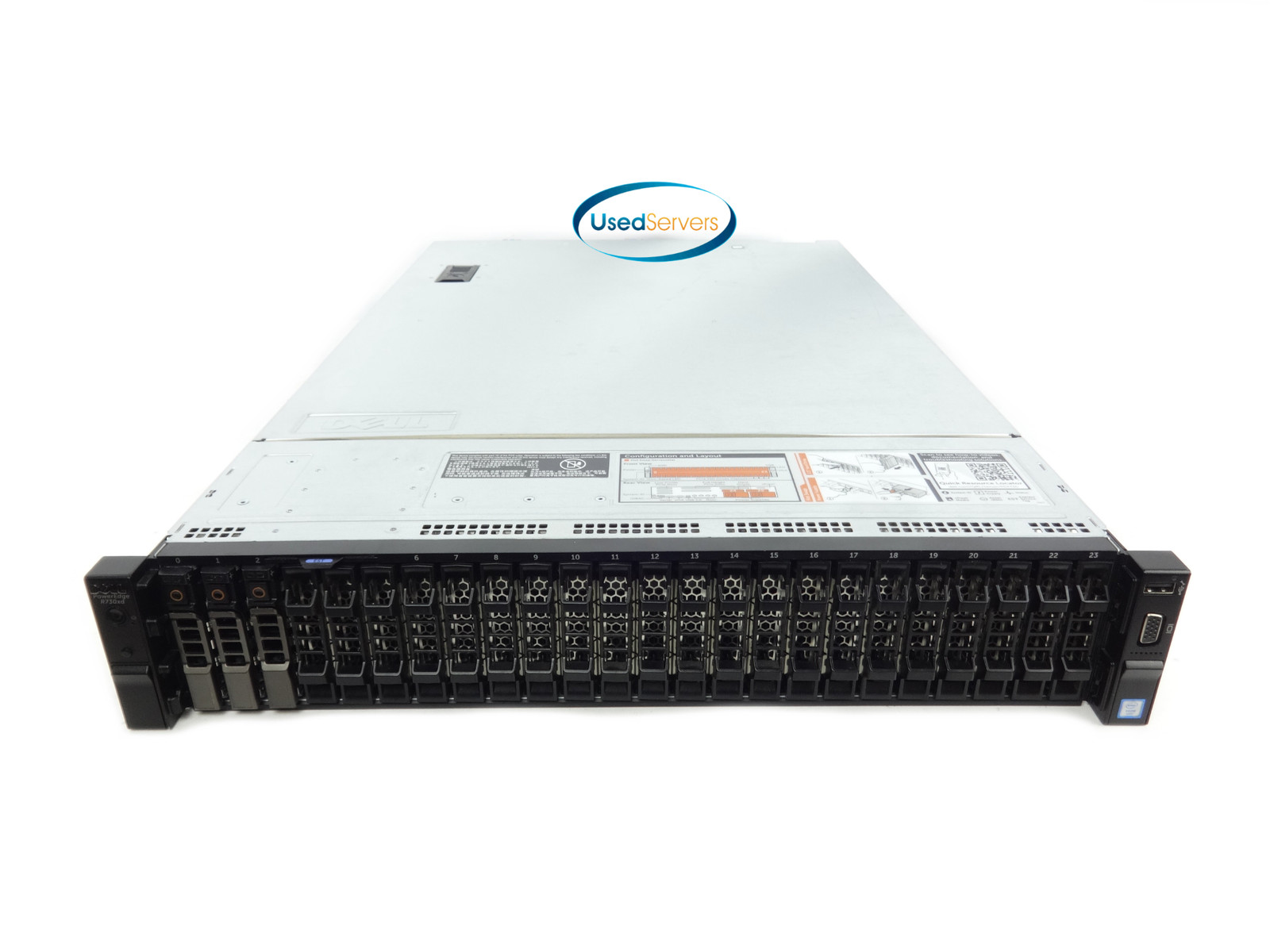 Poweredge R730XD 26SFF 256GB 2x E5-2630V4 2.2GHZ=20Cores 3x 240GB SSD MU H330