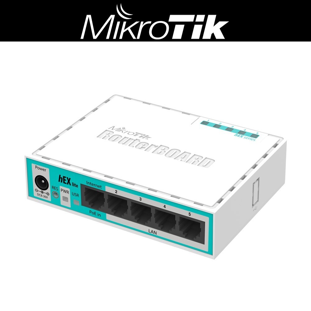 MikroTik RB750r2 hEX lite 850MHz 64MB 5xLAN SOHO L4
