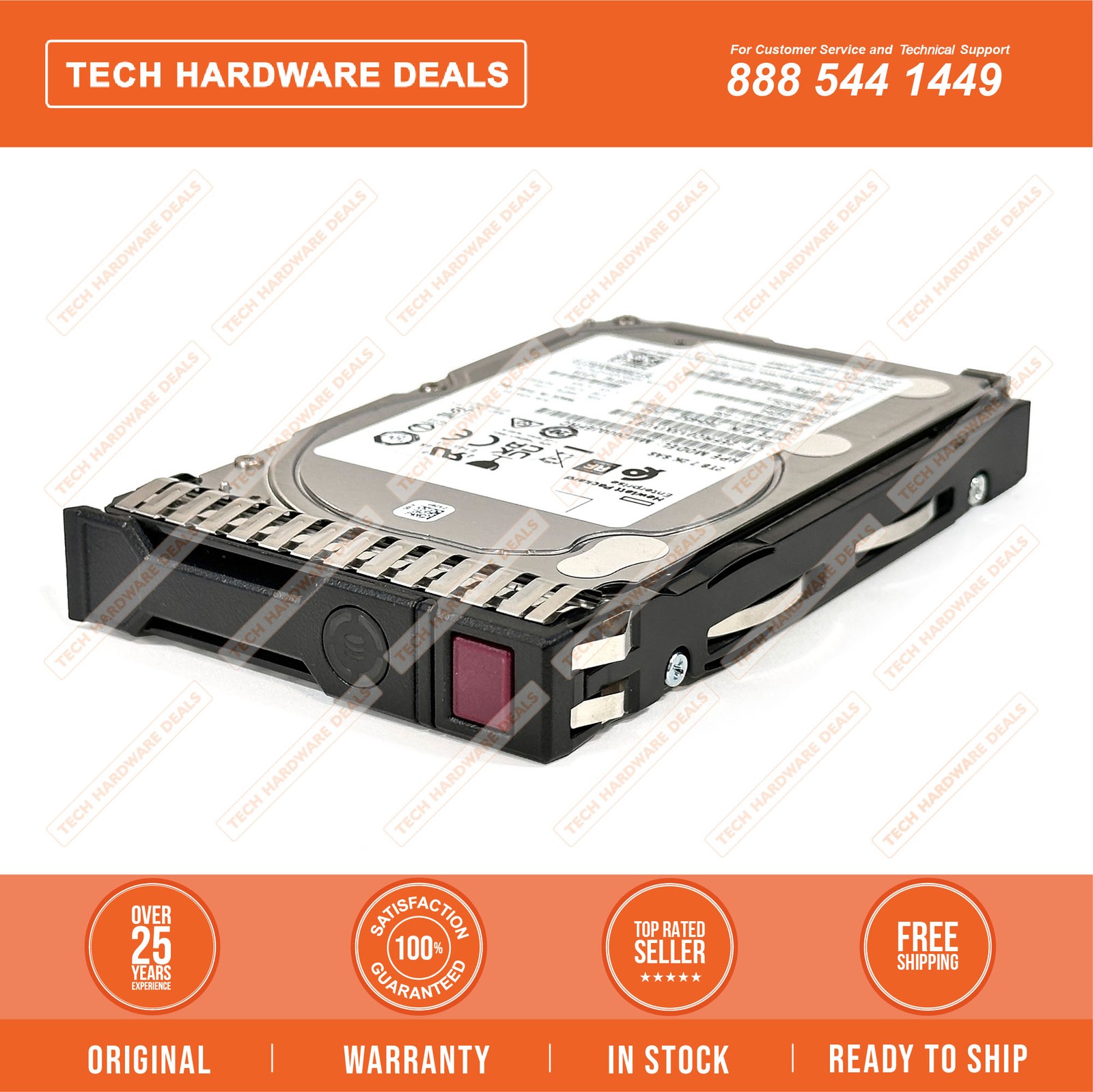 765466-B21 0 Hrs w/Tray   HPE 2TB SAS 12G 7.2K SFF SC 512e DS HDD