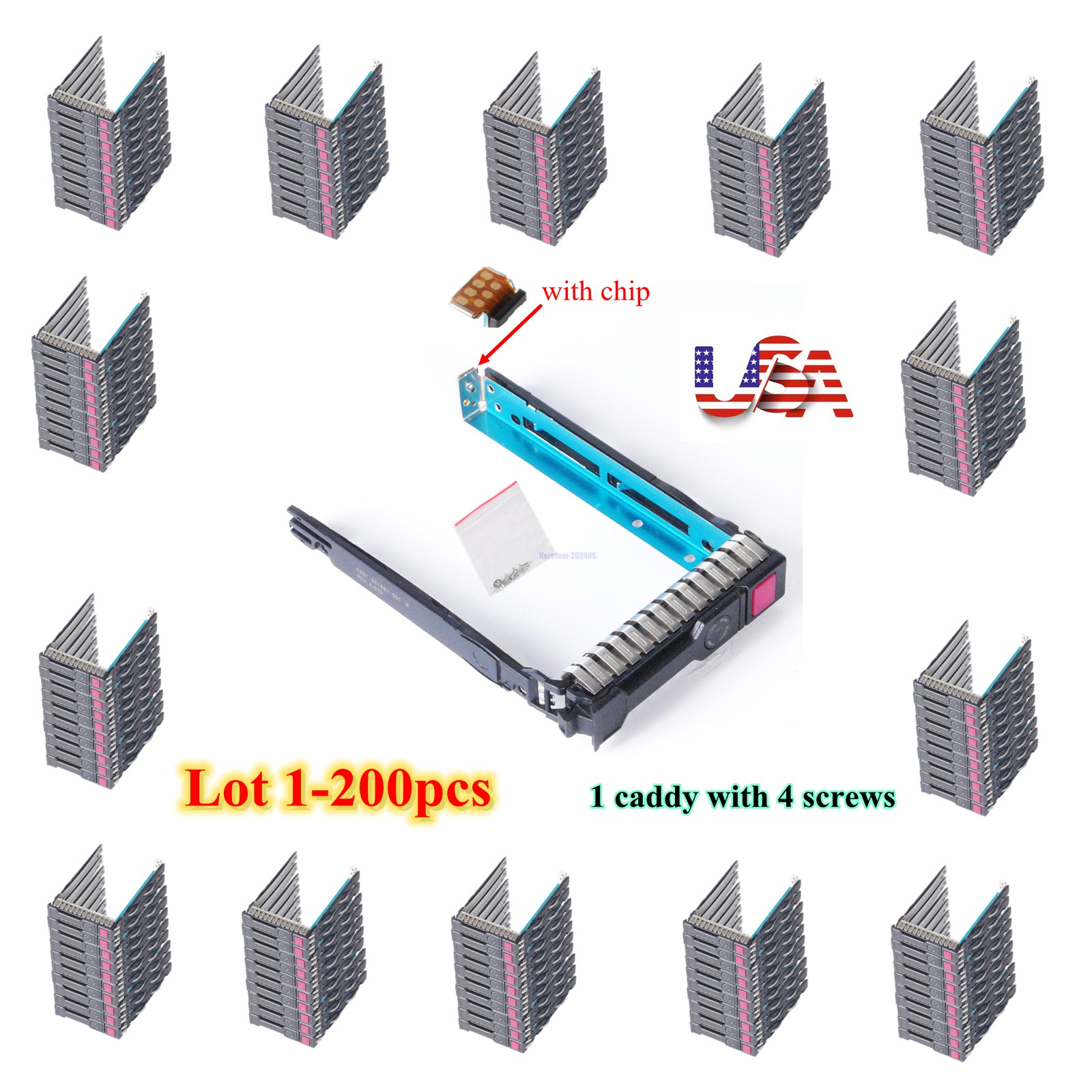 Lot 651687-001 Gen8 G9 2.5″ SFF HDD SSD Drive Caddy Tray HP DL360p DL380p ML350p