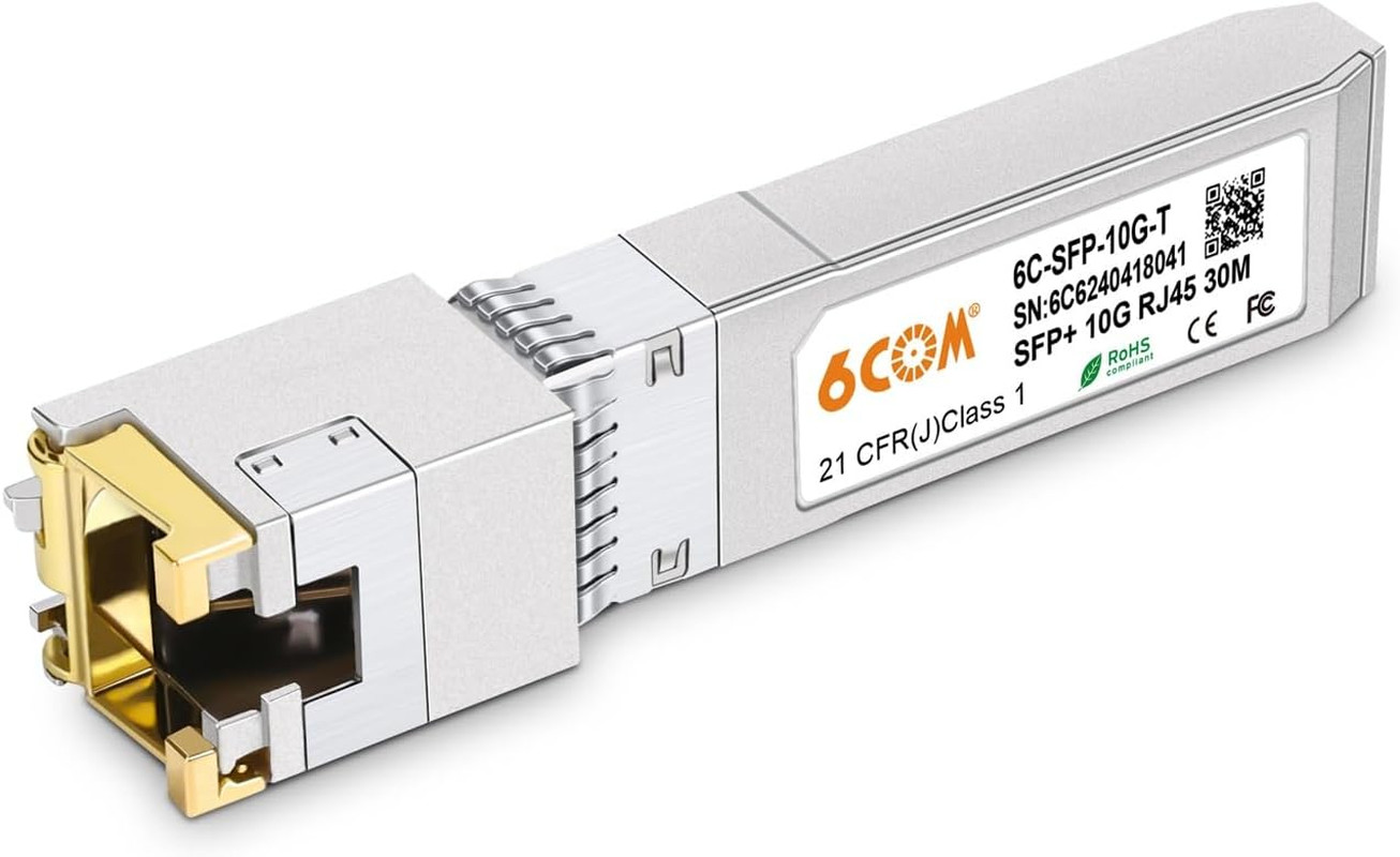 1.25G/2.5G/5G/10GBase-T SFP+ Transceiver, 10G SFP+ to RJ45 Copper Module, CAT.6a