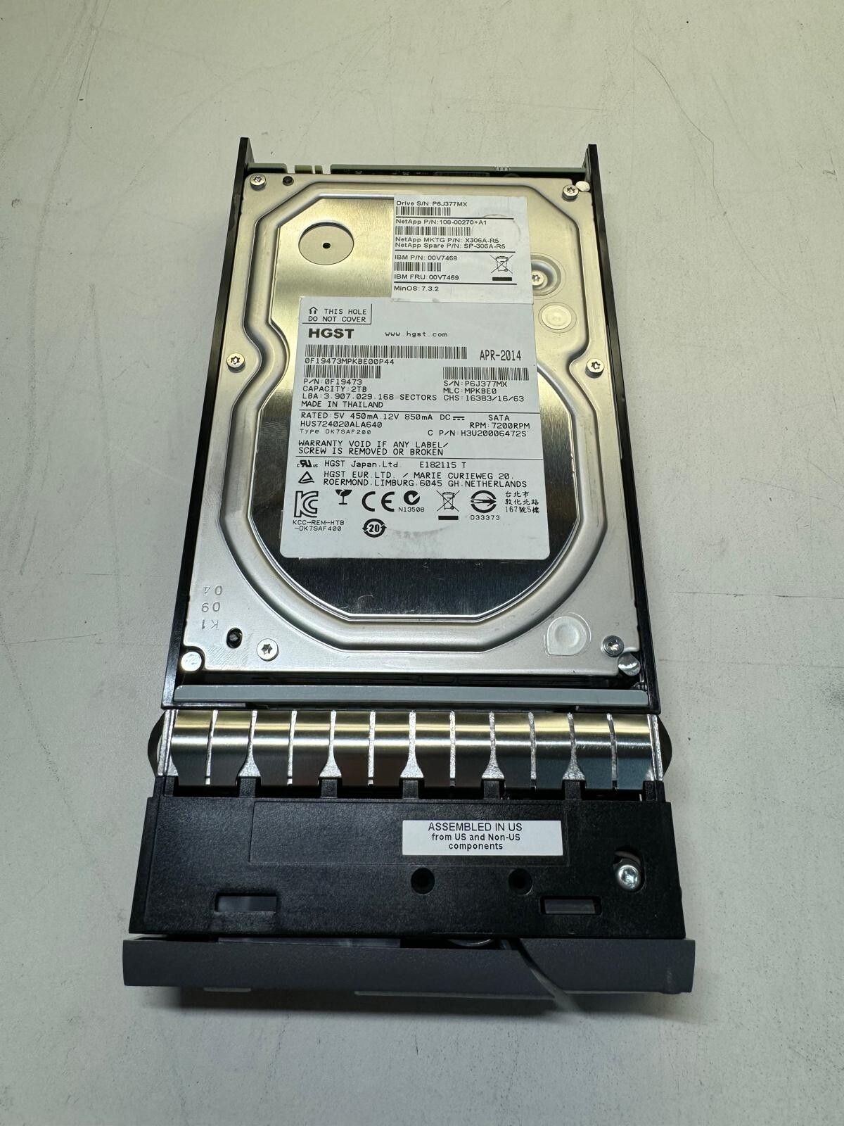 NetApp 2TB 108-00270+A1 SP-306A-R5 SAS Server Hard Drives