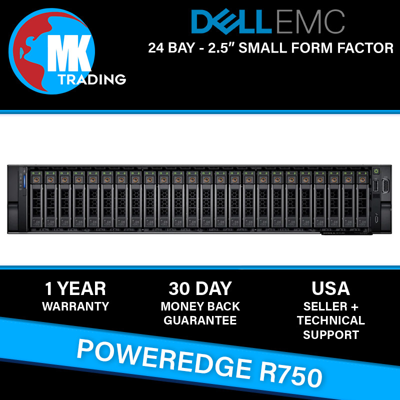 Dell PowerEdge R750 24B SFF 2U Server -V1- Choose CPUs/RAM/Drives – Wholesale