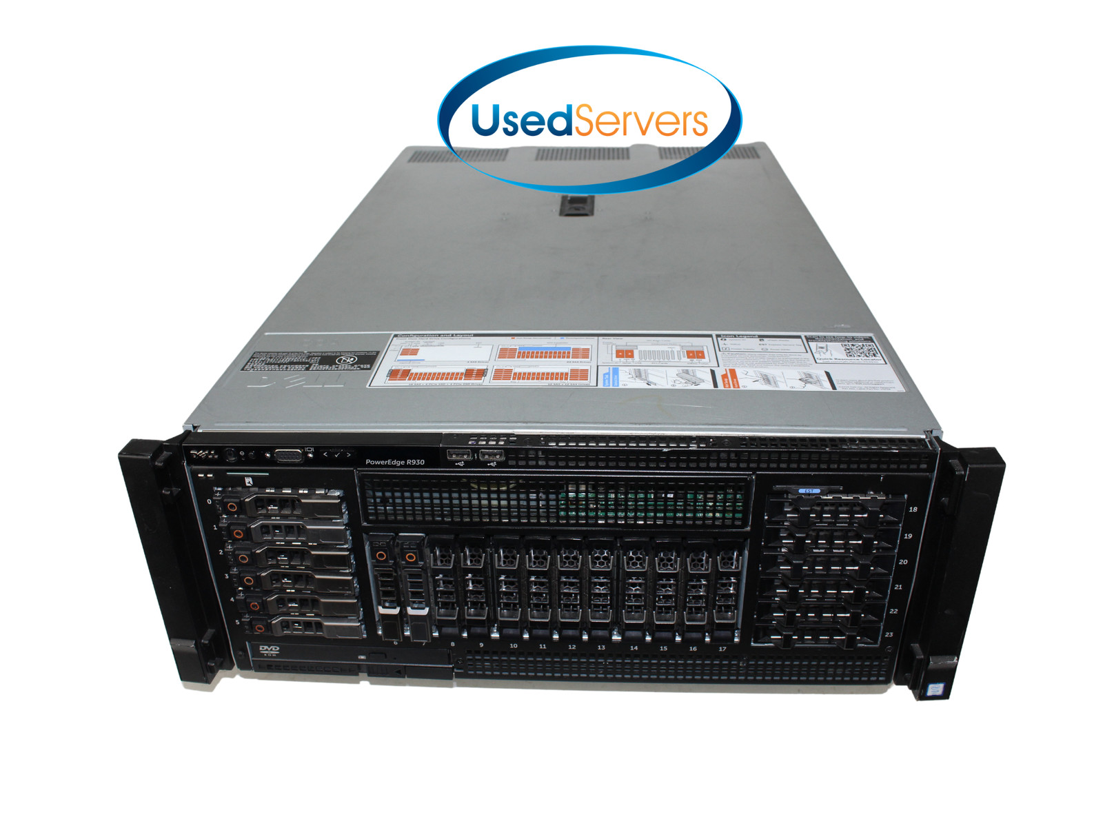 Dell R930 24SFF 128GB 4x E7-8880v3 18C 2.3GHZ=72Cores 8x 600GB SAS H730