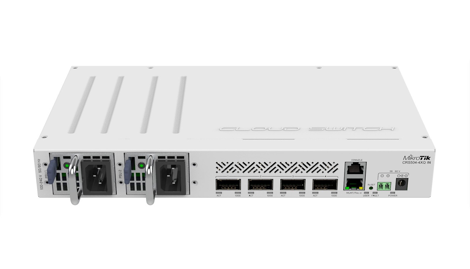 Switch Mikrotik 4x100GbE QSFP28 CRS504-4XQ-IN