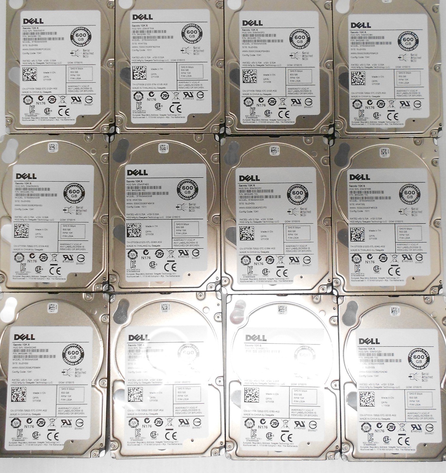 LOT OF 6 Seagate ST600MM0006 600GB 10K SAS 2.5″ 6Gbs Server Hard Drive Dell HP