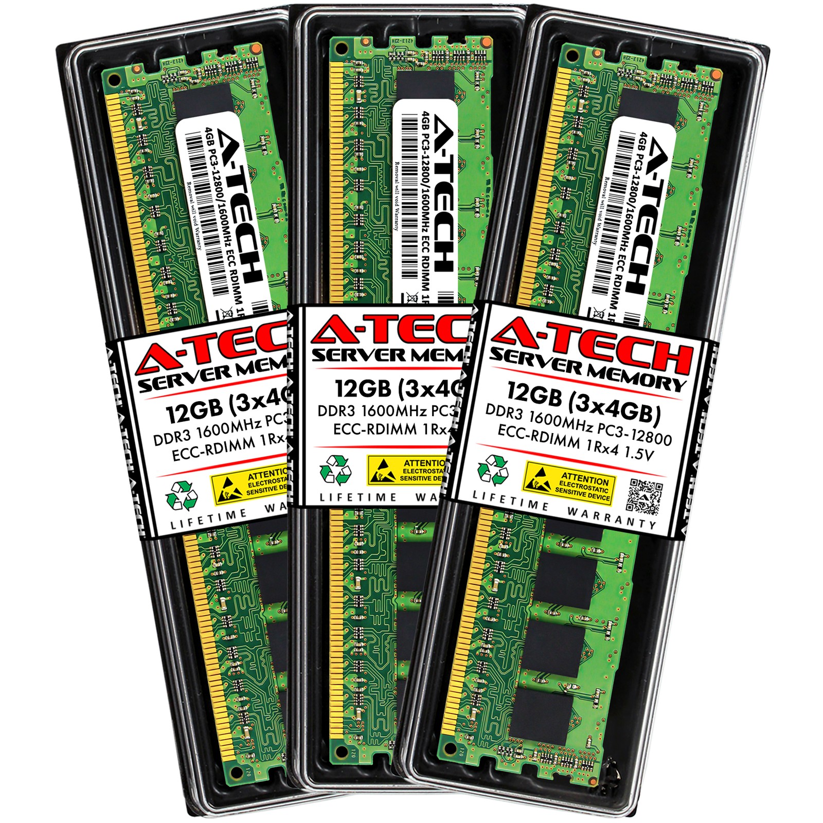 12GB 3x 4GB PC3-12800R RDIMM Dell PowerEdge C8220X R420xr R720xd R920 Memory RAM