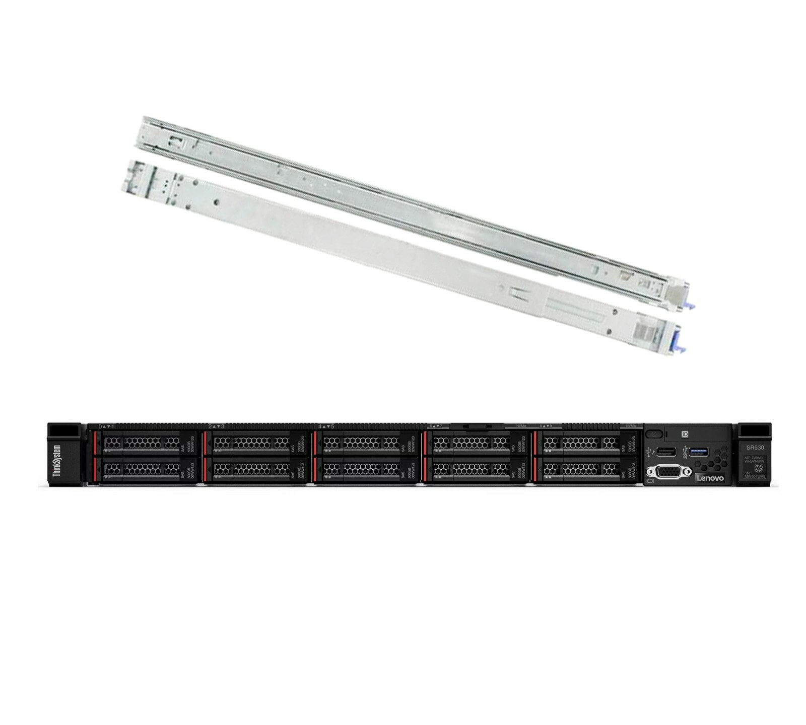 Lenovo SR530 Server/Rail Kit 2Xeon 8-Core 2.1GHz/32GB/16TB HDD/RAID/Win 2019 STD