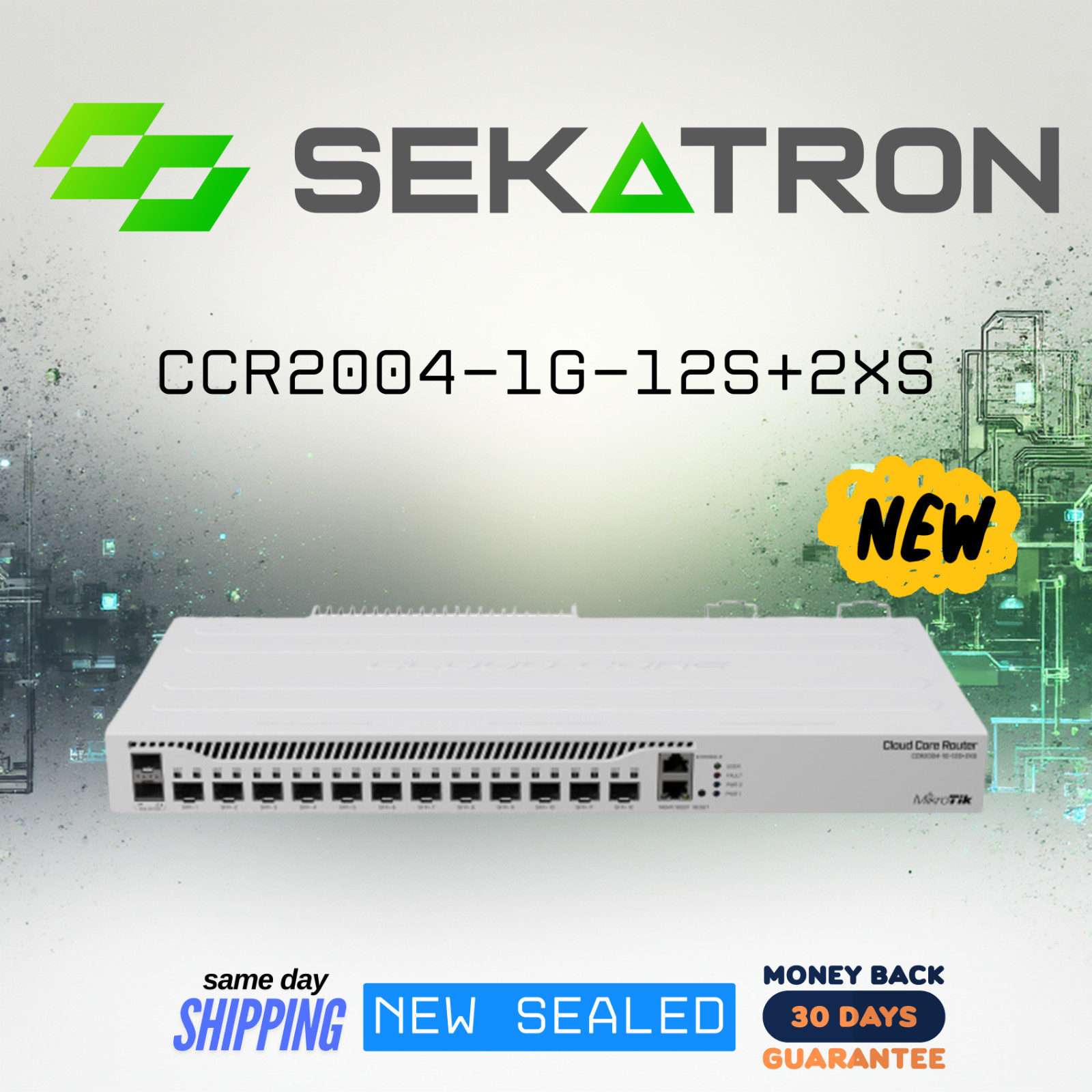 🚀 MikroTik CCR2004-1G-12S+2XS 12x 10G SFP+ + 2x 25G SFP28 Router ⚡FastShip