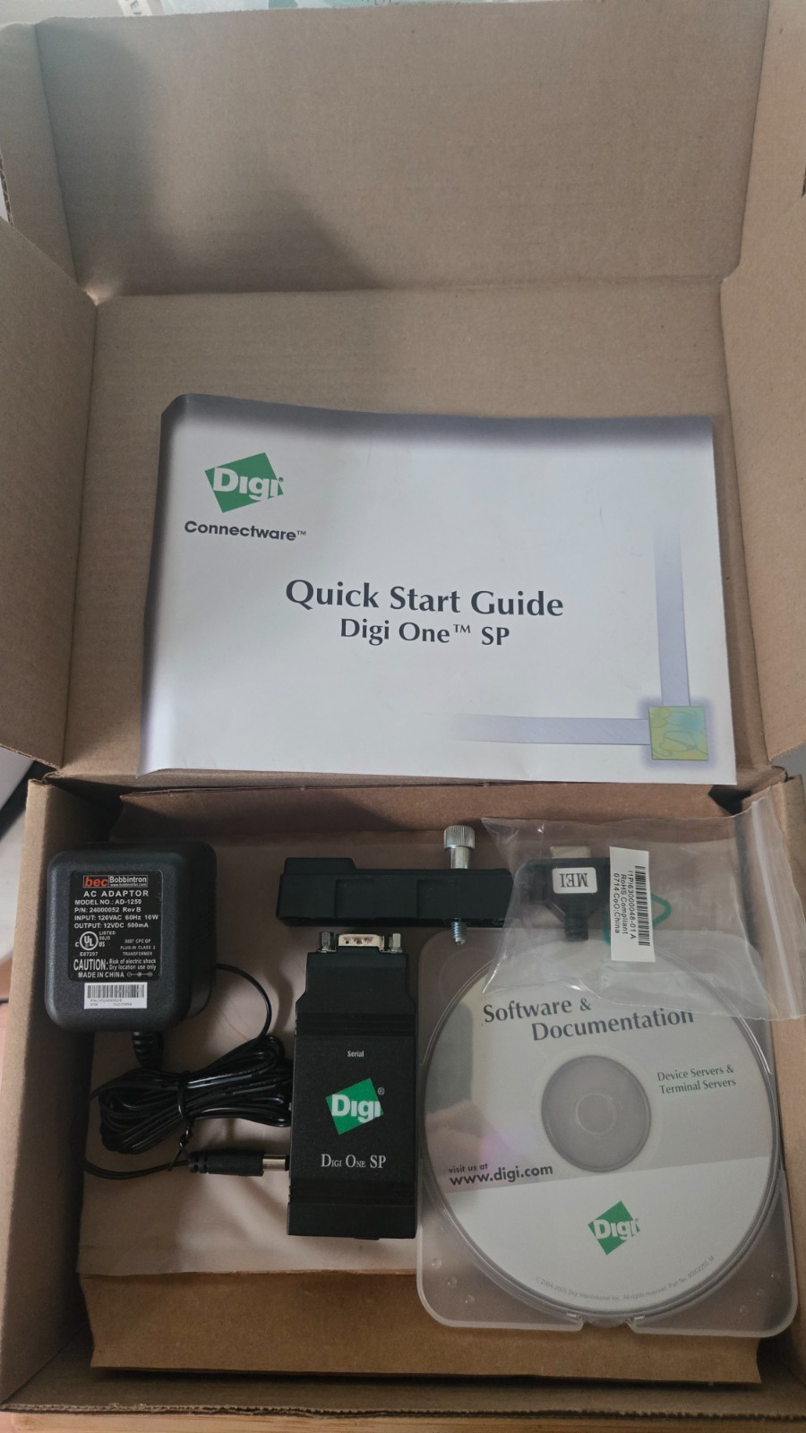 Digi One SP Ethernet to Serial Device Server RS-232/422/485 P/N 70001851 NEW BOX