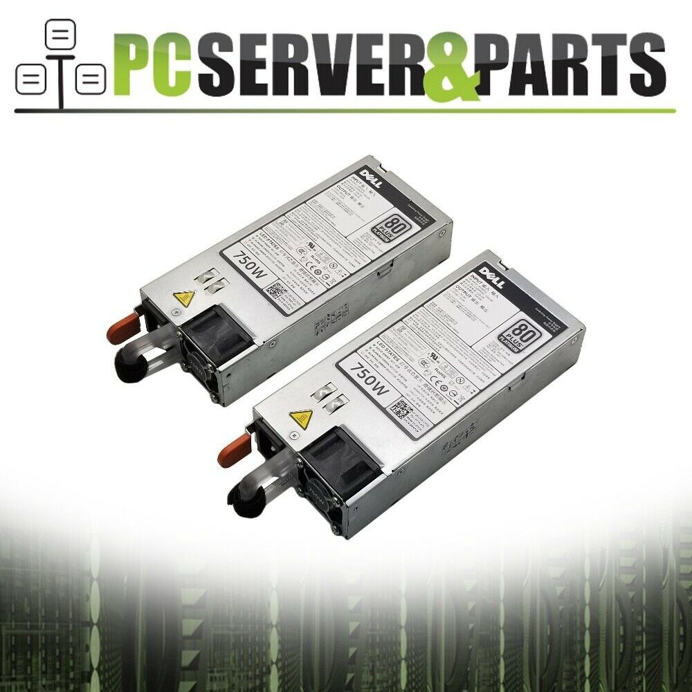 Lot of 2 Dell PowerEdge R720 750W 80 Plus Platinum Power Supply REV A01 5NF18