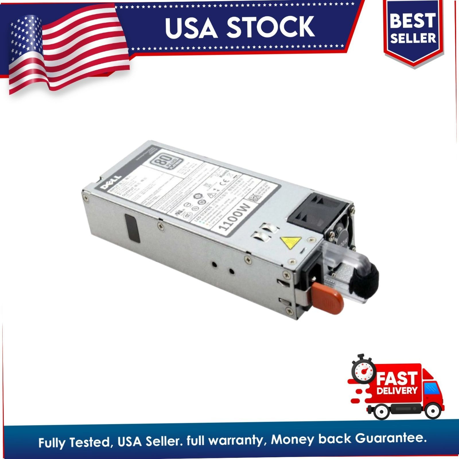 ✅ NTCWP – Dell PowerEdge R720 1100W Power Supply 0NTCWP TESTED GOOD US Seller