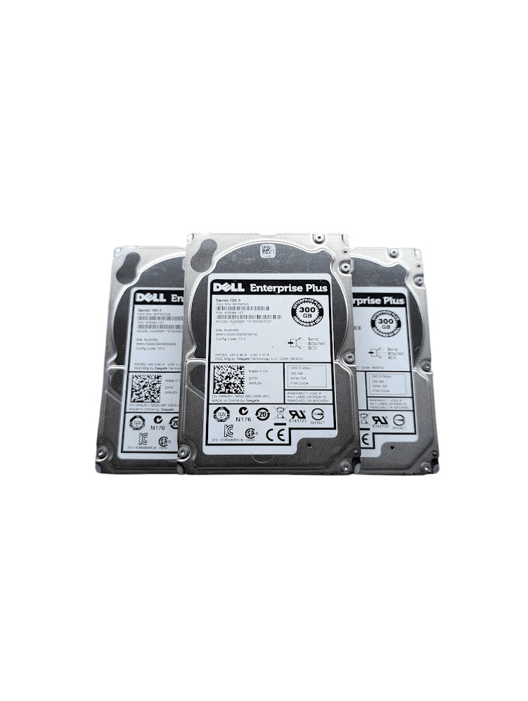 LOT OF 3 Dell W6J6V SAS 2.5″ 6Gb/s 300GB Hard Drive Enterprise ST9300605SS