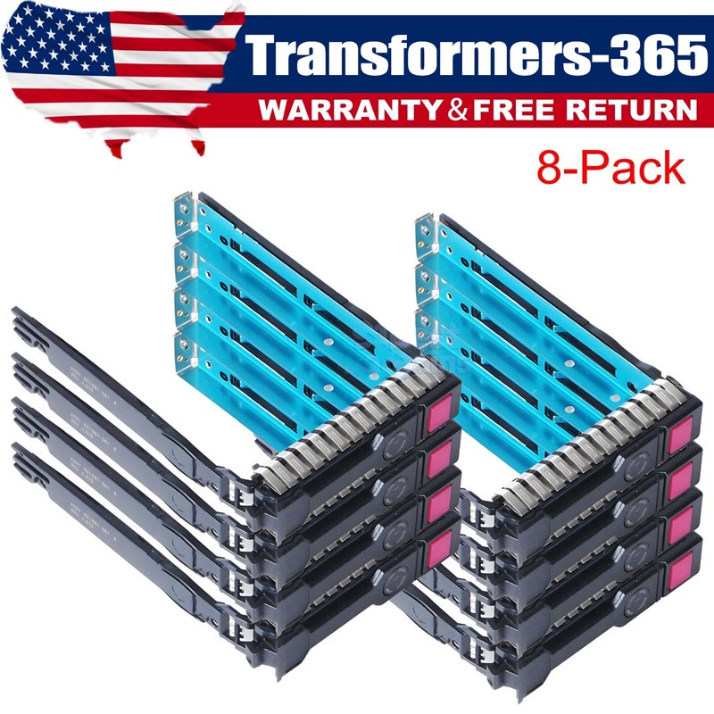 Lot of 8 – HP 651687-001 2.5″ SFF Tray Caddy 651699-001 For HP Gen8 Gen9 Gen 10