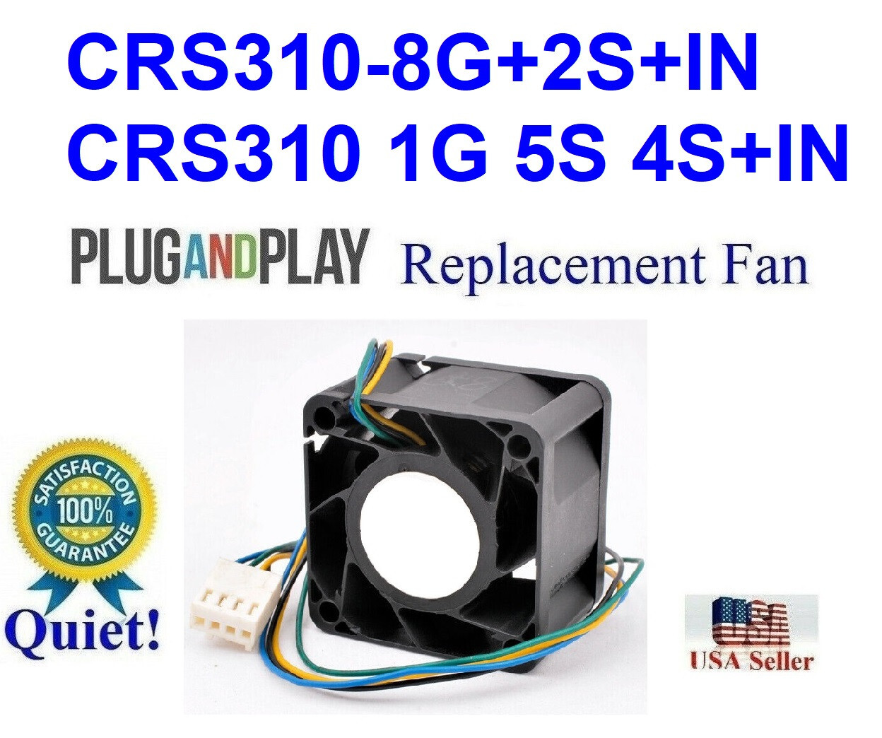 1x Plug-and-Play QUIET Replacement Fan for Mikrotik CRS310-8G+2S+IN