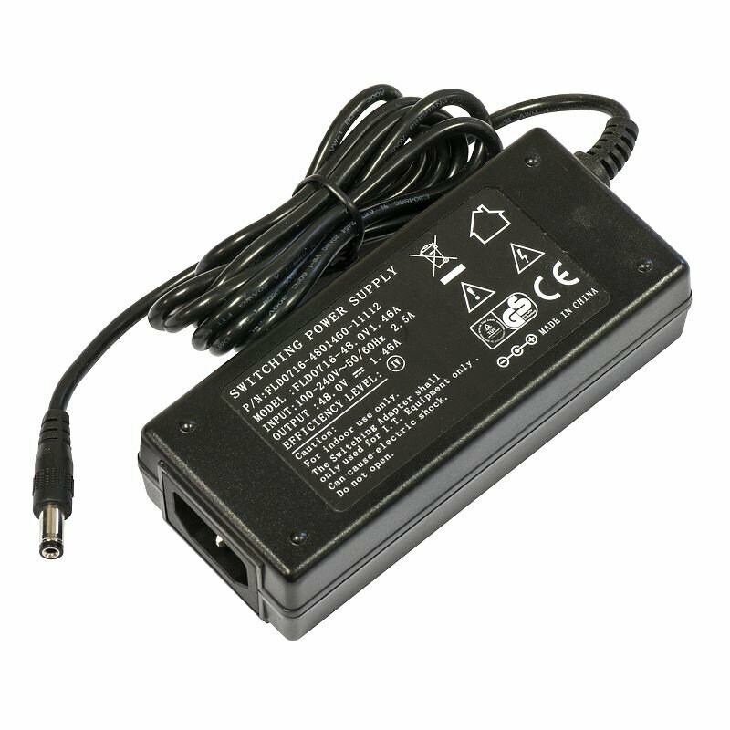 Mikrotik 48POW 48V 1.46A 70W power adapter and US power plug