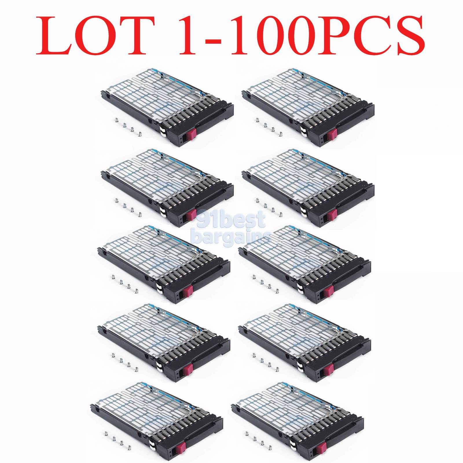 Lot 1-100PCS 2.5″ HDD Drive Caddy Tray Sled HP ProLiant G5 G6 G7 378343-002