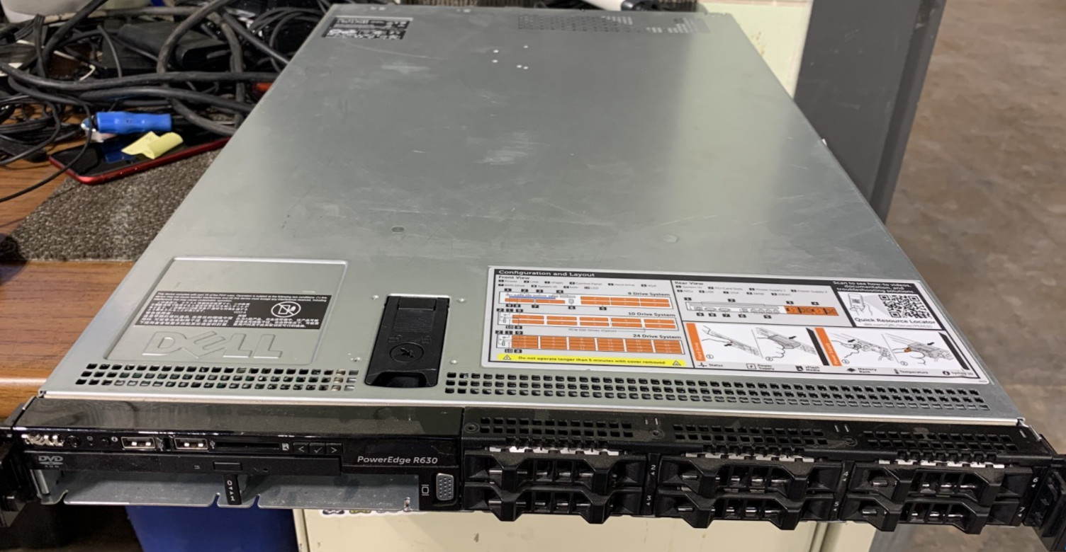 Dell Poweredge R630 2x Xeon E5-2680 v3 2.5ghz  | NO RAM | NO HDD | 2x 750w