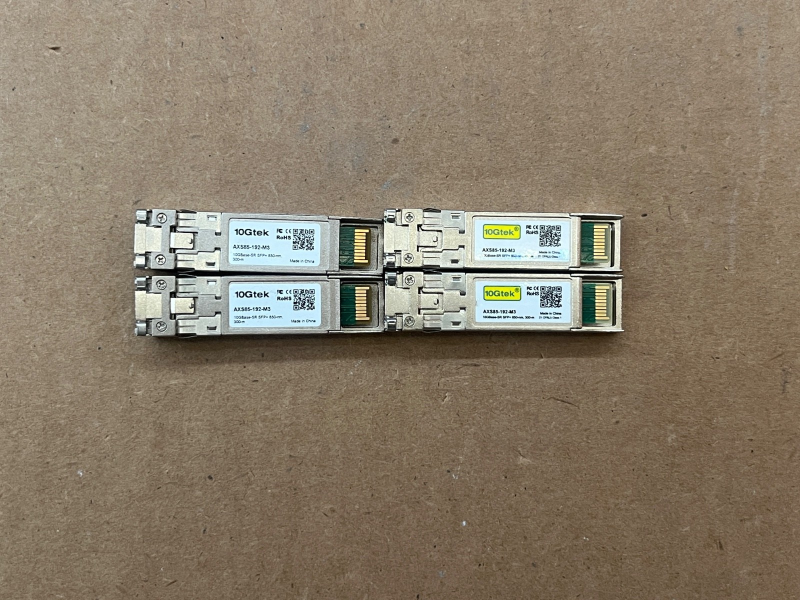 Lot of 4 Mikrotik S+85DLC03D 10G SFP+ 10GBase-SR Multi-mode 300m Module