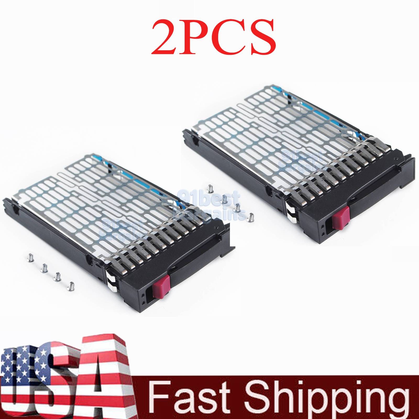2PCS For HP Proliant DL360 DL380 DL580 G5/G6/G7 2.5″ SAS SATA Hard Drive Caddy
