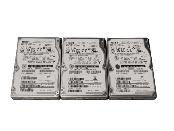 LOT OF 3 NetApp HGST 600GB 0B26036 10K 512 Format 46X5427 HUC109060CSS600