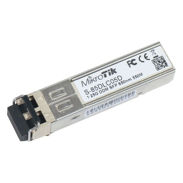 MikroTik S-85DLC05D | SFP Module | 1,25Gb/s, LC/UPC, 850nm, 550m, Multimode