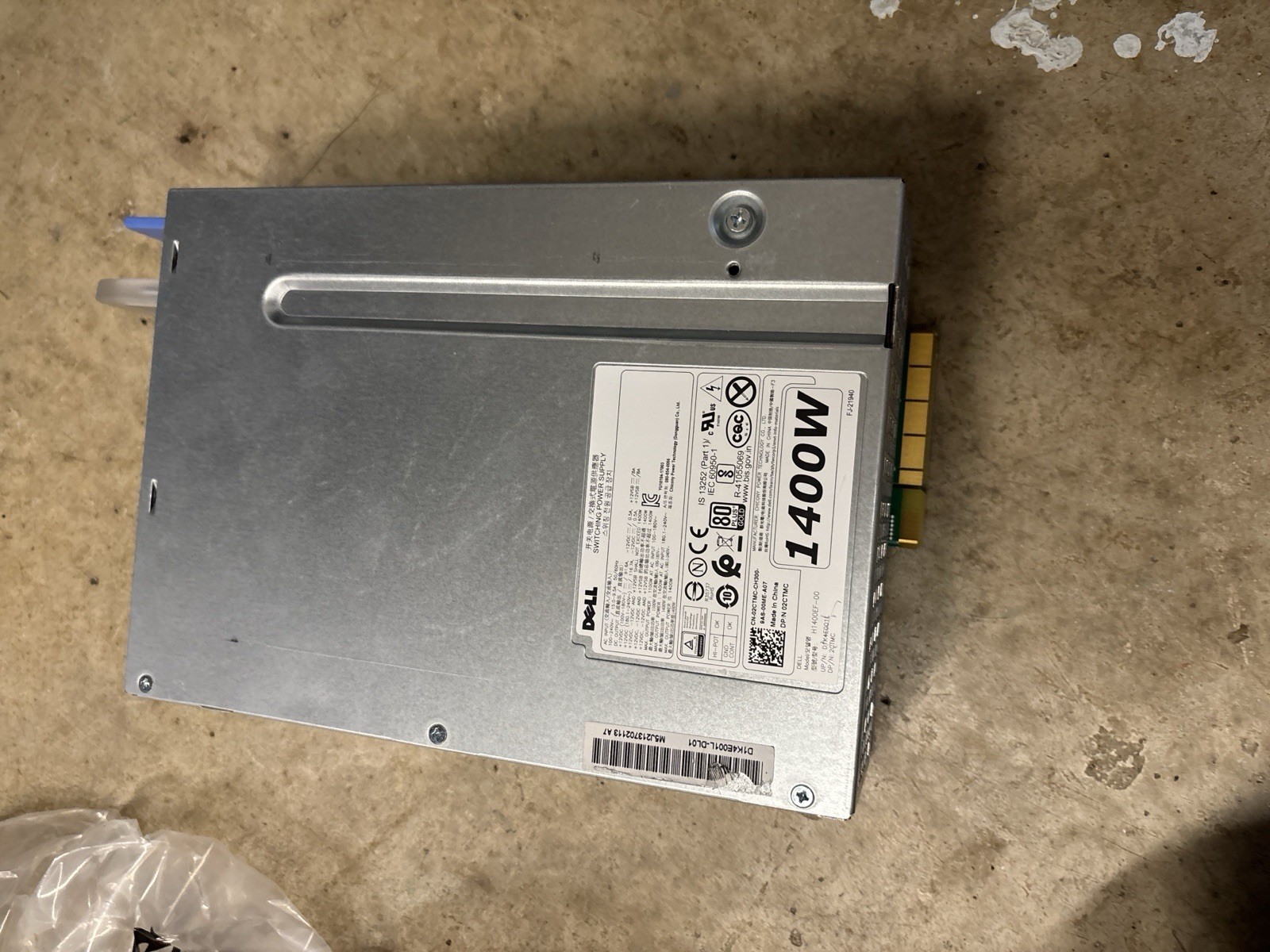 Dell 1400W 80 Plus Gold Server Power Supply PSU H1400EF-00 DP/N 02CTMC