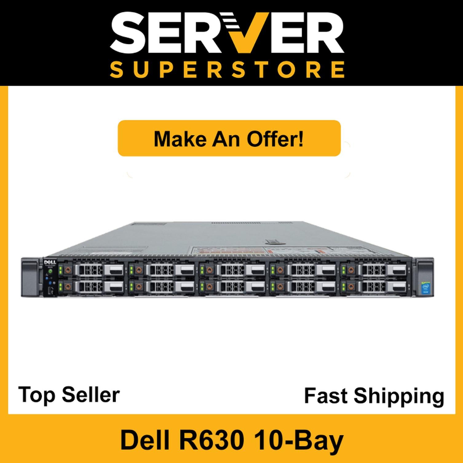 Dell PowerEdge R630 Server 2x E5-2670 V3 – 24 Cores H730 128GB RAM 10x600GB