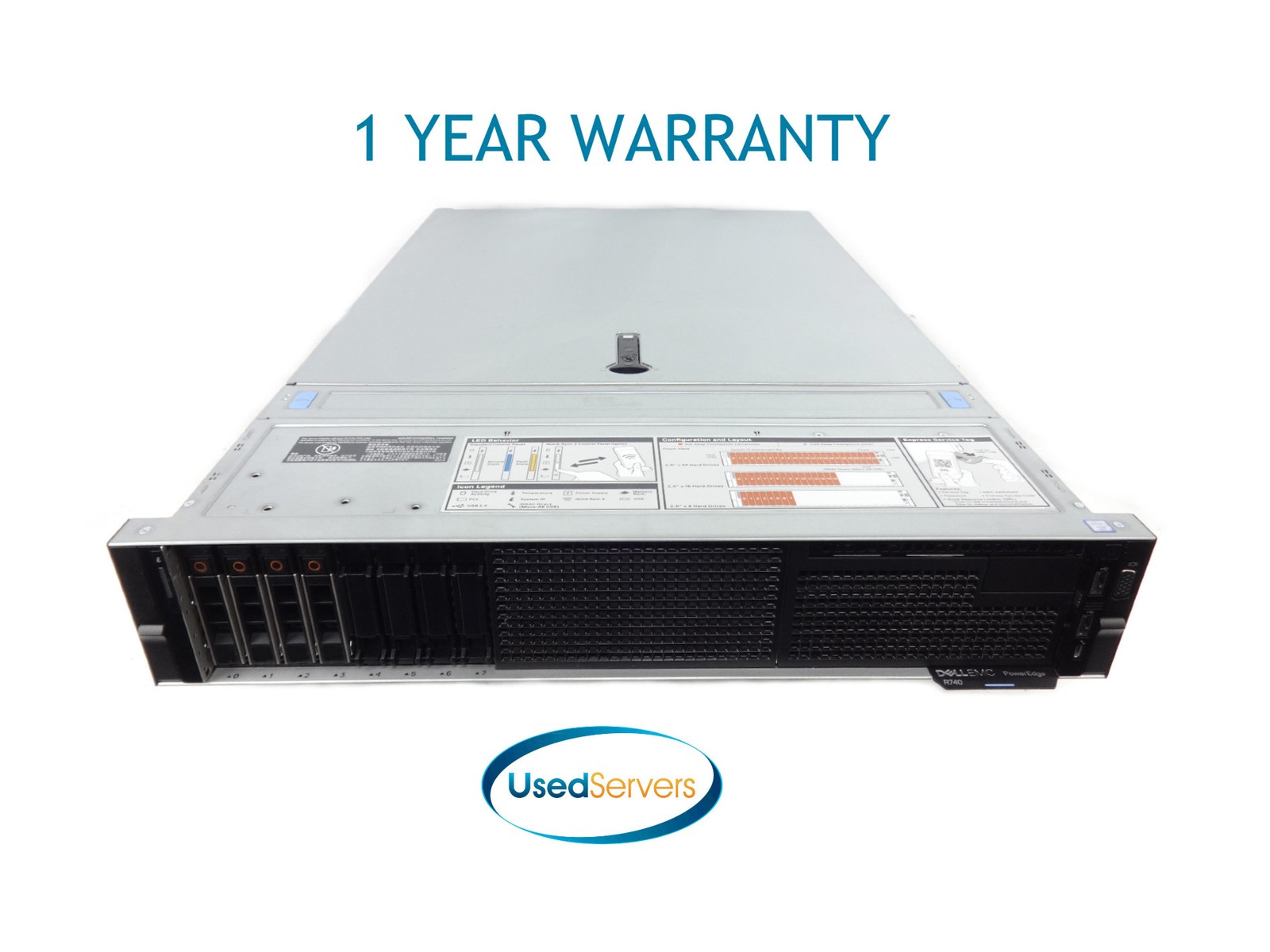 Poweredge R740 8SFF 2x Gold 6130 2.1GHZ=32Cores 128GB 2133 4x 1.2TB 12G H730P