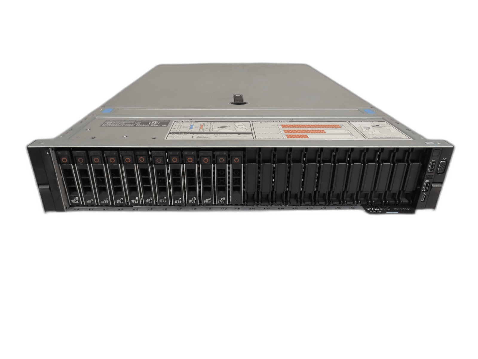 Dell PowerEdge R740xd 2.5″ 2x Gold 5118 2.3GHz / 64gb / H740p / 12x Trays