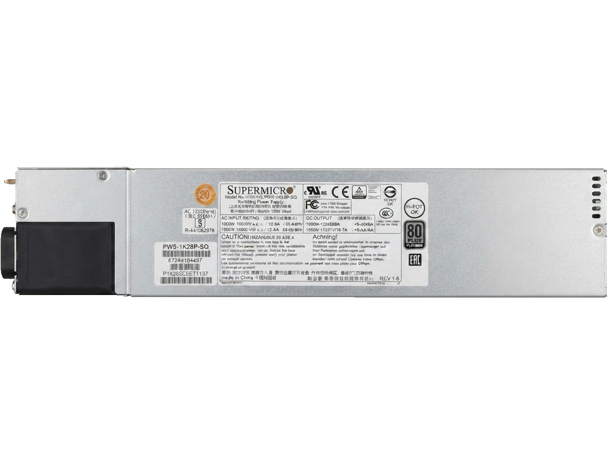 Supermicro PWS-1K28P-SQ PSU 1280W 1U High Efficiency Server Power Supply