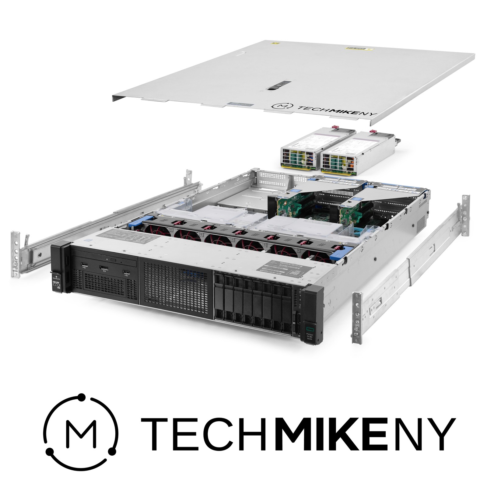 HP ProLiant DL380 G10 Server 8-Bay SFF 2.10Ghz 16-Core 32GB RAM + Rails Homelab