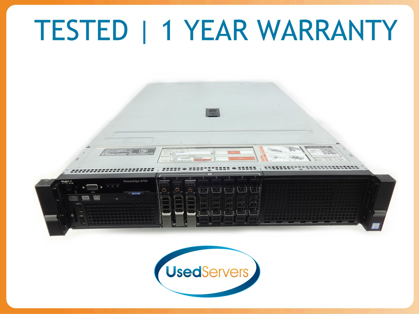 Poweredge R730 8SFF 2x E5-2630v4 2.2GHZ=20Cores 64GB 2133 3x 300GB 12G H330
