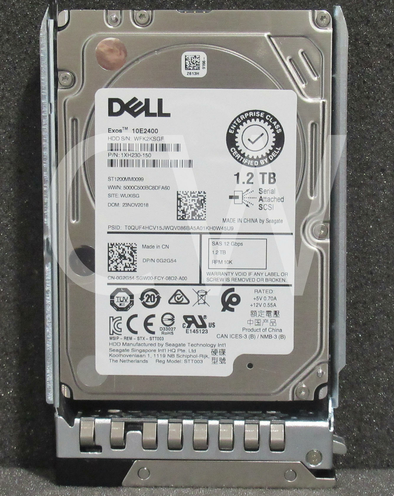 G2G54 ST1200MM0099 Dell POWEREDGE 1.2TB 10KRPM 12Gbps 2.5″SAS HDD
