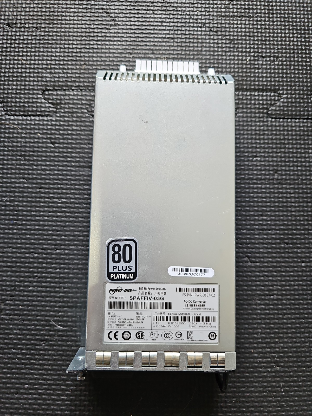 SPAFFIV-03G F5 BIG-IP 400W AC Power Supply PWR-0187-03/05 for 2000 4000 Series