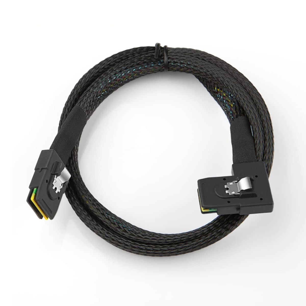1M Mini SAS SFF8087 Straight To Right Angle Internal Server Cable
