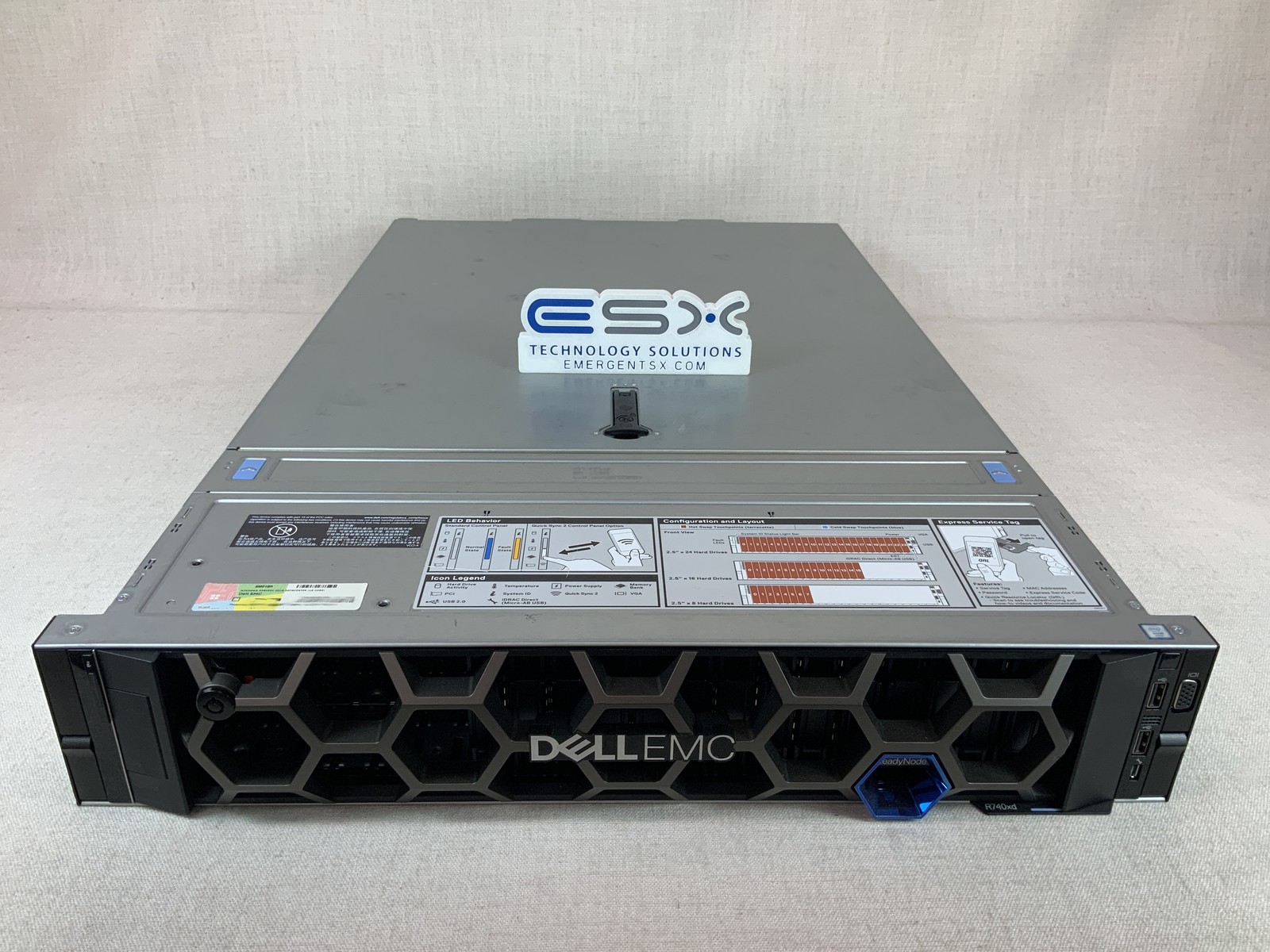 Dell PowerEdge R740XD 24x 2.5″ 2U CTO vSAN Ready Node – 2x Heatsink, 2x PSU