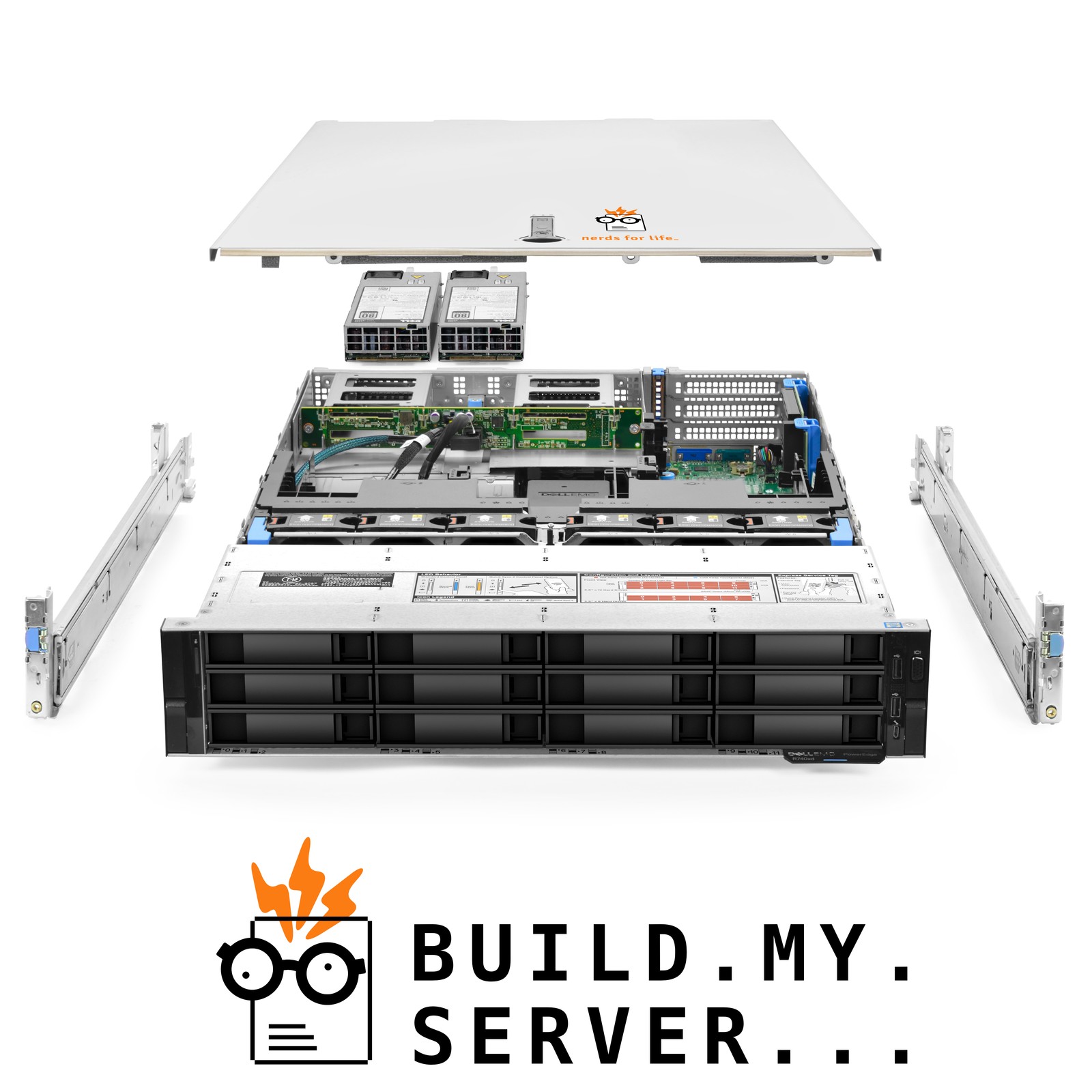 Dell PowerEdge R740xd 12-Bay LFF Server 2.3Ghz 24-Core 64GB RAM Rails Media